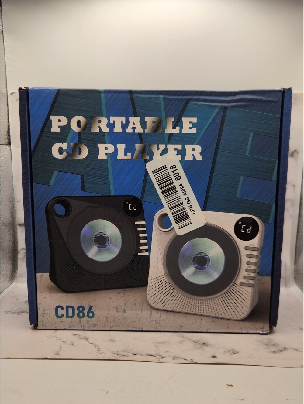 🔥Portable CD Player CD86 White Bluetooth USB AM/FM Radio Headphone Jack New🔥